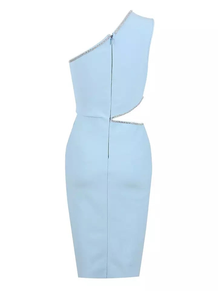 Kvinnors Bandageklänning Utskärningar Glittrande Detaljer Elastisk Viskos 5