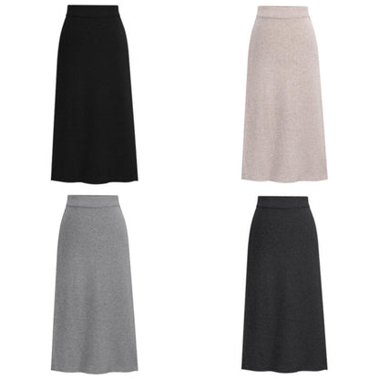 Dam Midi Kjol Figursydd Ribbad Bomull Polyester-3