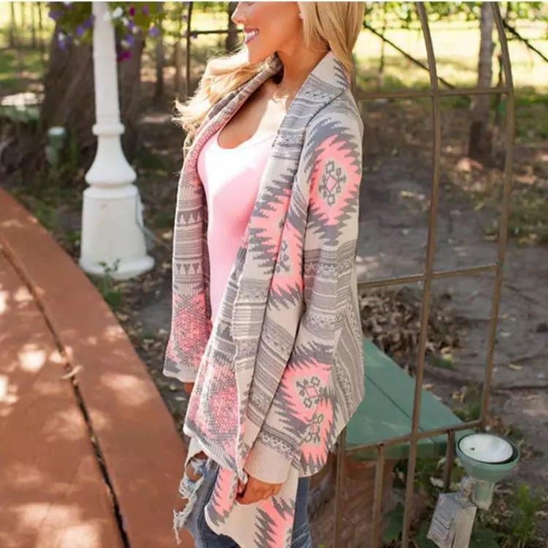 Fina Dam Klänningar Lång Klänning Med Långa Ärmar i Bomull och Polyester-3