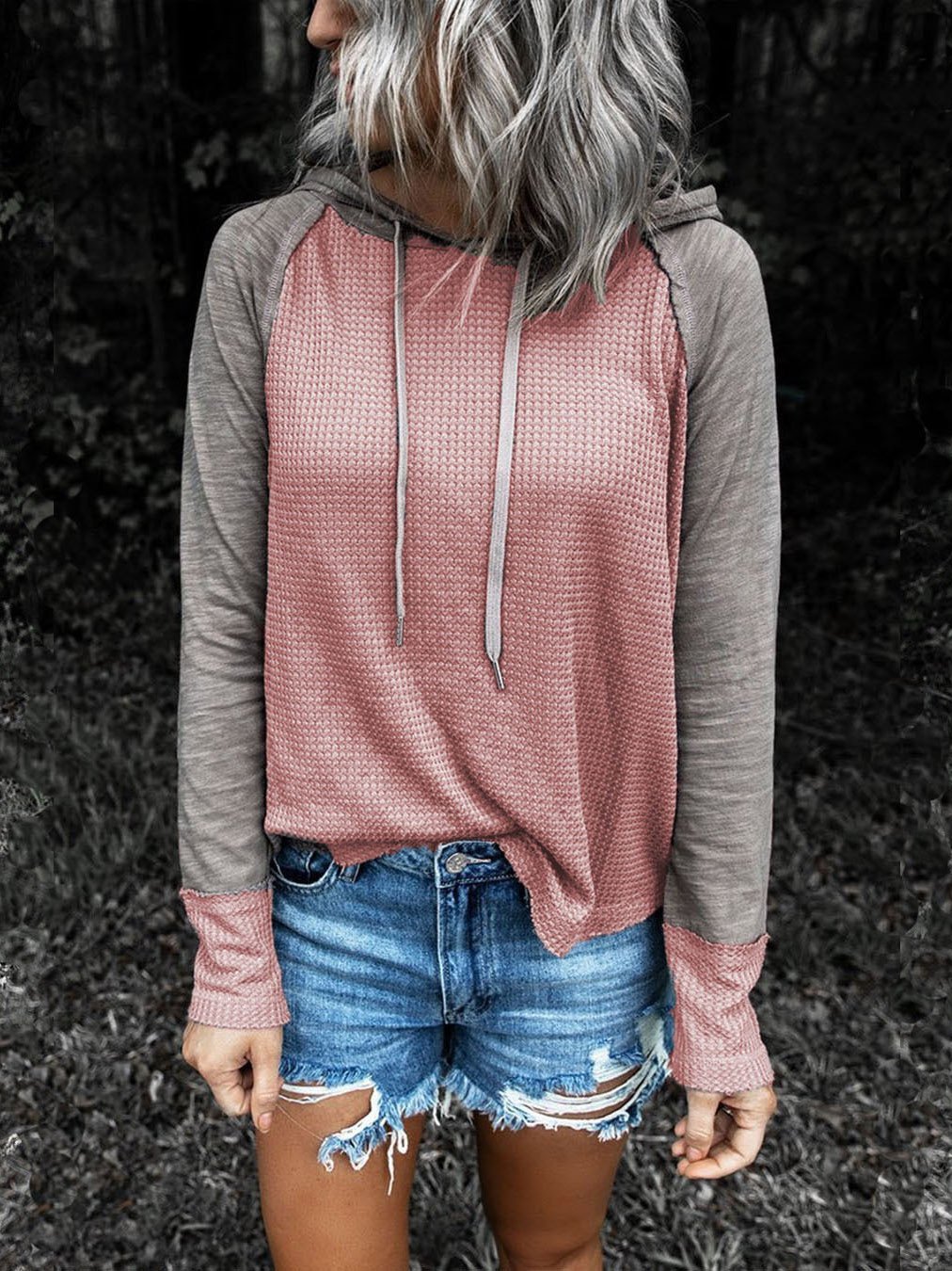 Dam Hoodie Avslappnad 100% Bomull-5