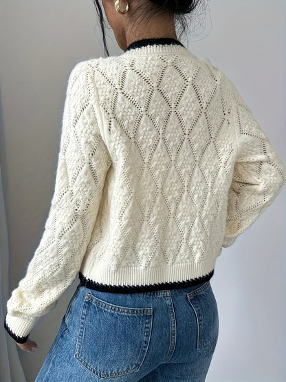 Kvinnors V-ringad Tröja Mjuk Bomull-3