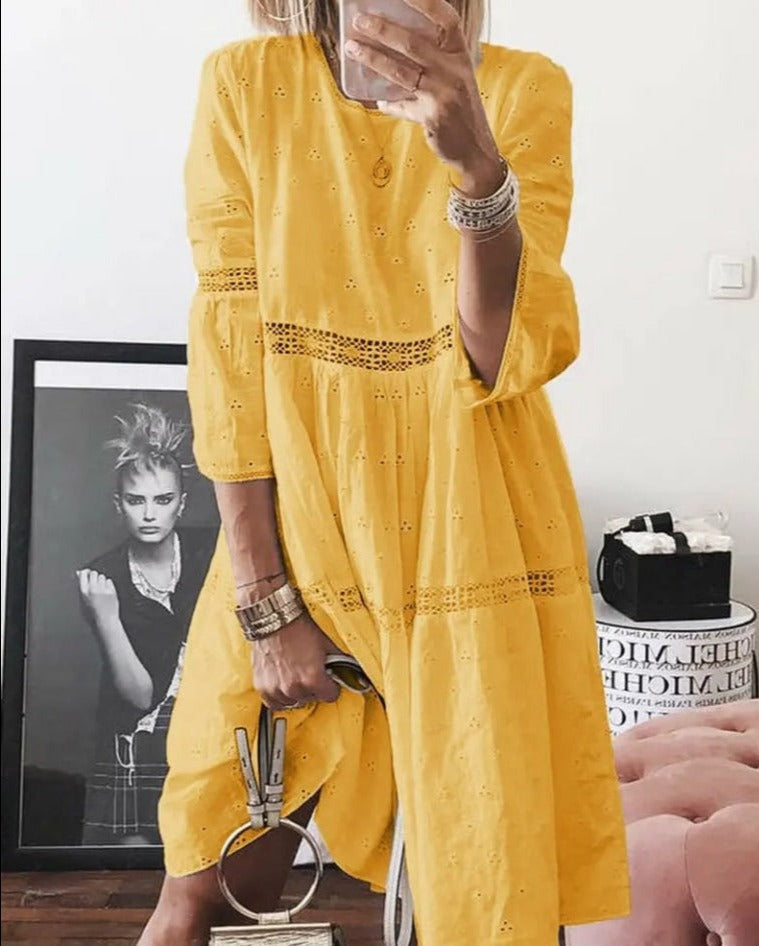 Variant image for Fina Dam Klänningar Broderad Elegant Design i Mjuk Tyg-25