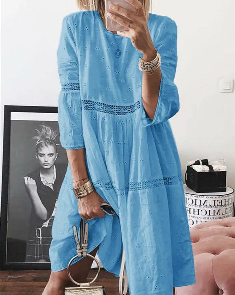 Variant image for Fina Dam Klänningar Broderad Elegant Design i Mjuk Tyg-11