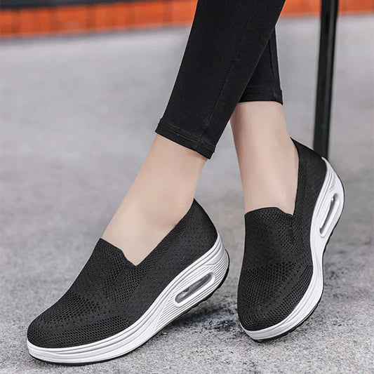 Dam Sneakers Plattform Mesh med Vadderad Sula för Bekväm Komfort – Elegant Design för Vardag och Sport 1