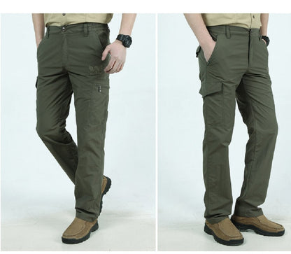 Herrbyxor Smala i Högkvalitativt Material med Elastiskt Midjeband-4