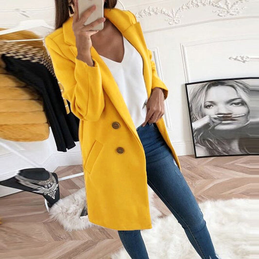 Dam Blazer Tidlös Design Högkvalitativt Material för Arbete och Fritid-1