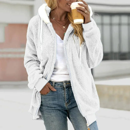 Variant image for Damer Stor Cardigan Överdimensionerad Teddy-Fleece med Dragkedja-25