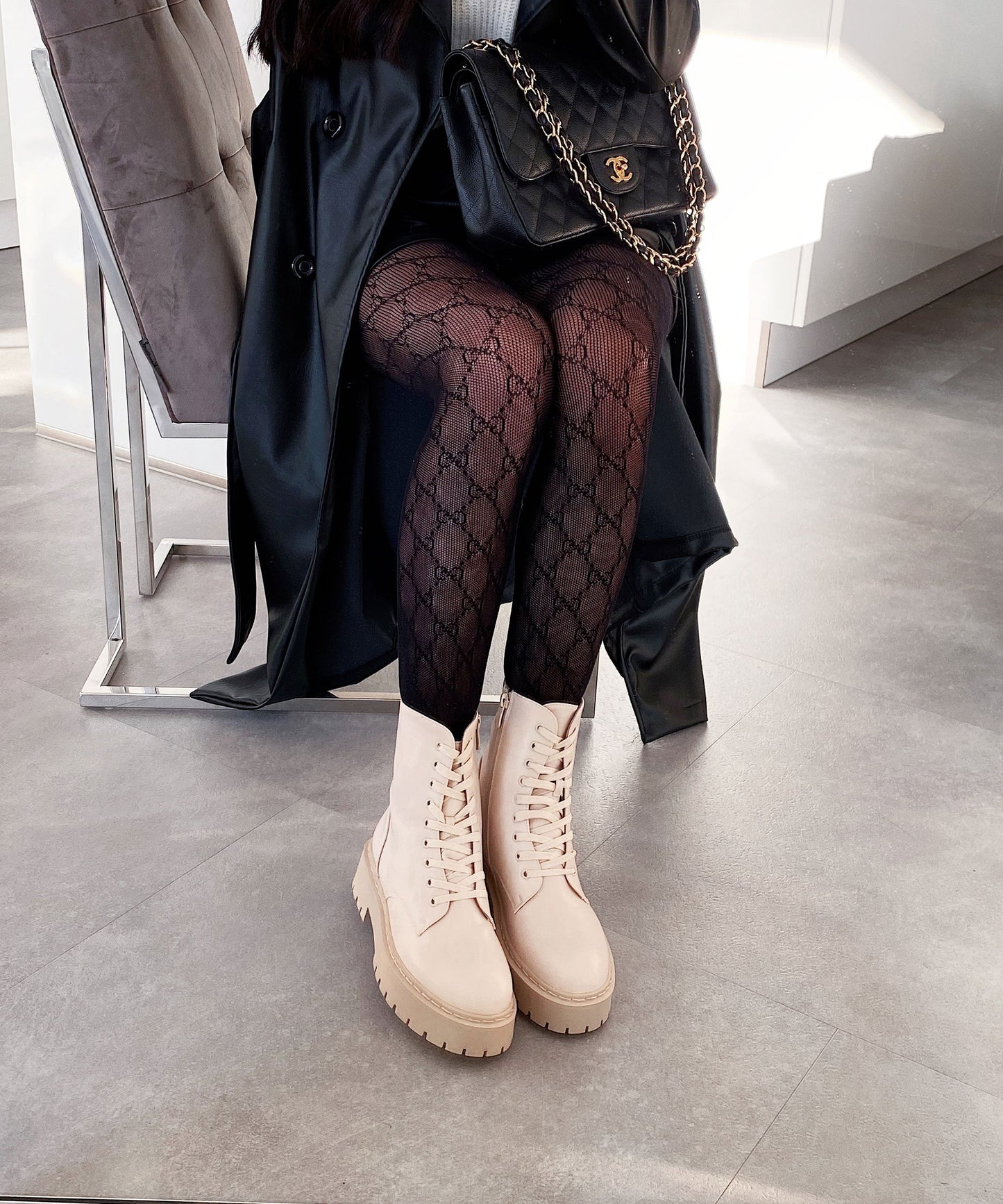 Dam Stövlar Bekväm Syntetiskt Läder Elegant Design med Mjuk Fotkudde-4