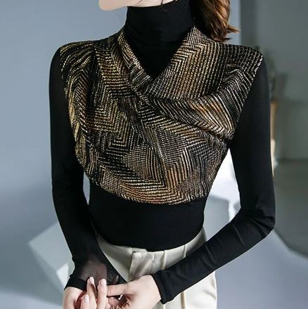 Variant image for Dam Turtleneck Tröja Mjuk Bomull Chic-8