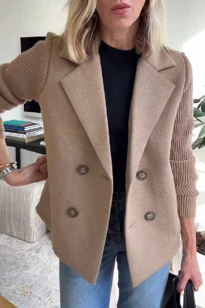 Variant image for Dam Blazer med Kontrasterande Ärmar i Polyester och Elastan-16