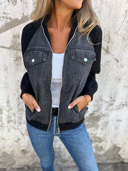 Damjacka Modern Denim Avslappnad 100% Bomull-2