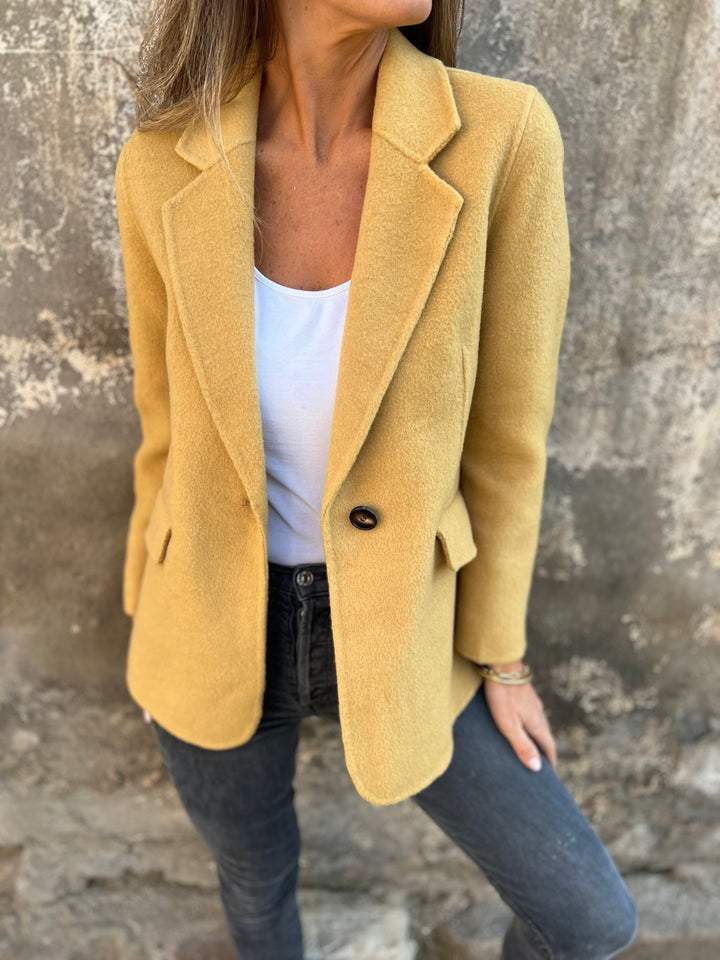 Dam Blazer i Högkvalitativt Tyg med Enkel Design – Perfekt för Affär och Fest, Flera Storlekar 10