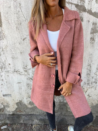 Kappa för kvinnor Reversibel Krage Vattenavvisande Material Lång Design-4