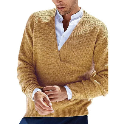 Variant image for Herr Tröja Slim Fit V-Hals 100% Bomull-6