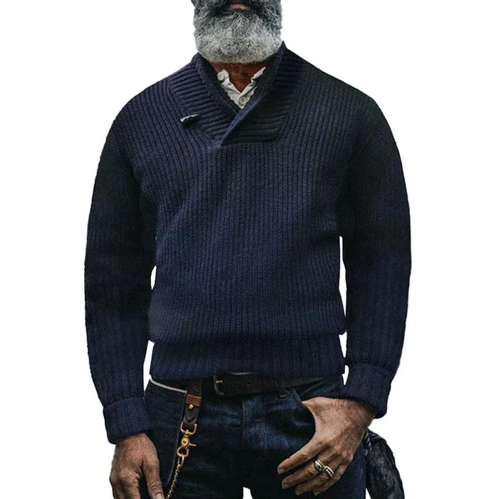 Herr Tröja Långärmad Klassisk 100% Bomull-4