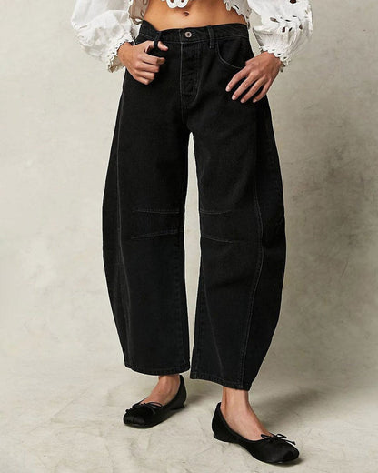 Variant image for Kvinnors Raka Jeans Klassisk Passform Denim-1