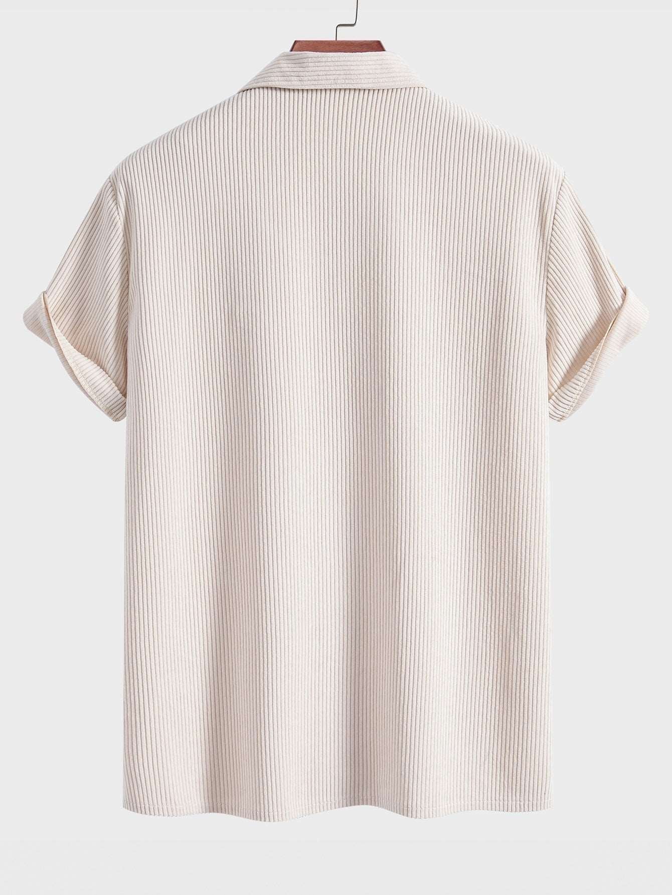 Vit Ribbskjorta Dam i Stretchigt Polyester, Mjuk och Flexibel Blus för Vardags- och Avkopplingsstil, Storlekar XS-XL 3