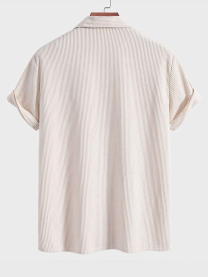 Vit Ribbskjorta Dam i Stretchigt Polyester, Mjuk och Flexibel Blus för Vardags- och Avkopplingsstil, Storlekar XS-XL 3