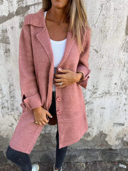 Dam Blazer Klassisk Design Andningsbart Tyg Med Fickor 3