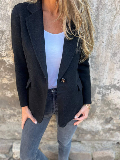 Dam Blazer i Högkvalitativt Tyg med Enkel Design – Perfekt för Affär och Fest, Flera Storlekar 3