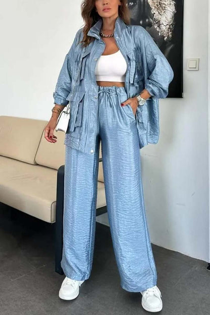 Variant image for Dam Överdimensionerad Jacka och Byxor Högkvalitativ Polyester-1