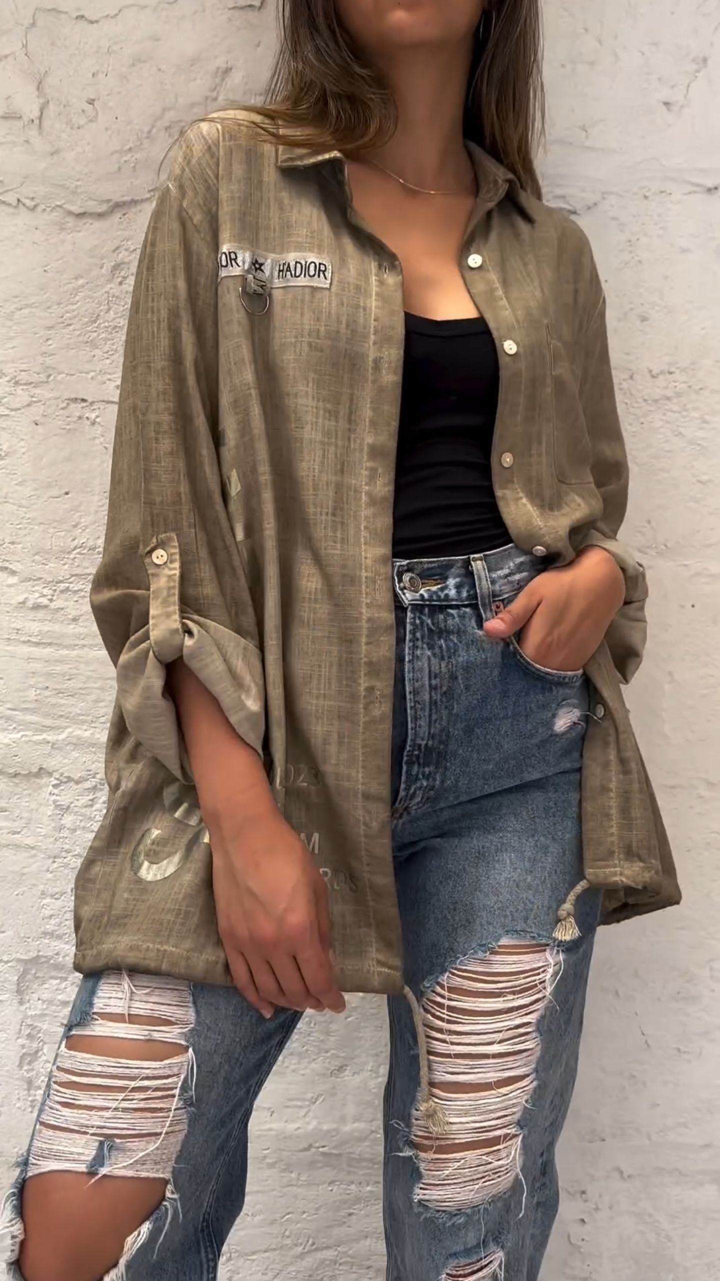 Variant image for Dam Skjorta Luftig Bomull Elegant Stil-6