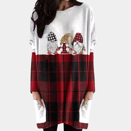 Stickad Dam Tröja Bekväm Juldesign 100% Akryl 1