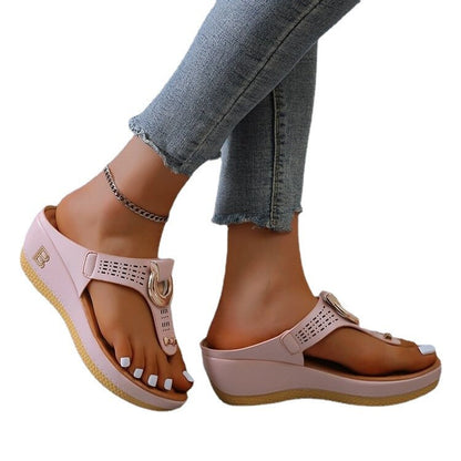 Dam Sandaler Ortopedisk Design Andningsbart Material-5