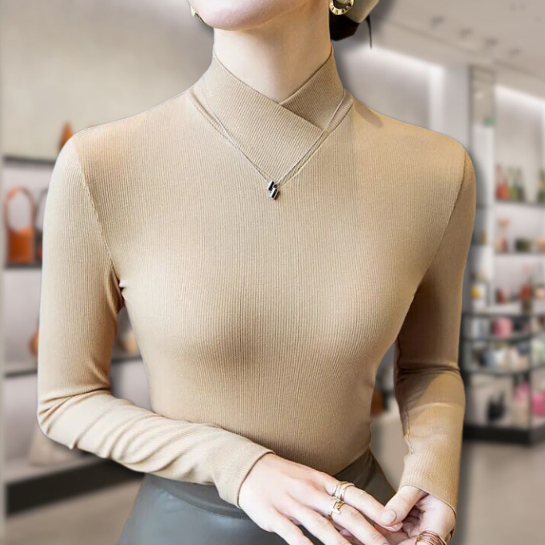 Kvinnors Turtleneck Tröja Mjuk Ull 9