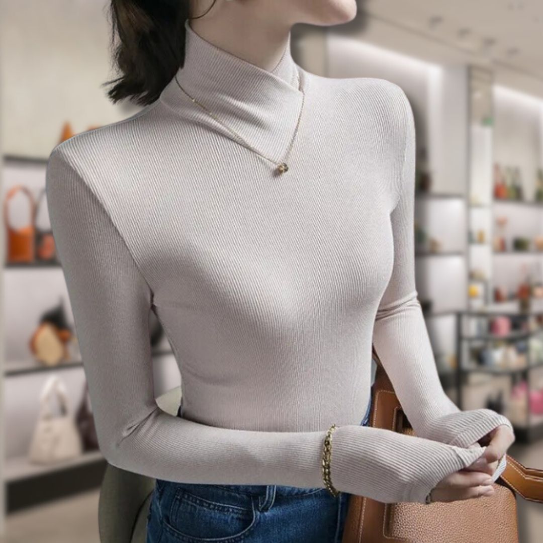 Kvinnors Turtleneck Tröja Mjuk Ull 14