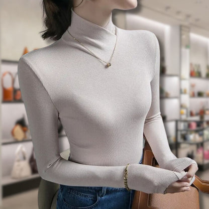 Kvinnors Turtleneck Tröja Mjuk Ull 14