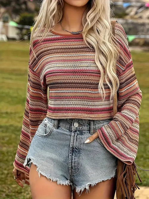 Kvinnors Kort Topp Elegant Bomull-1