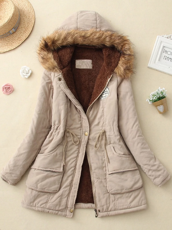Variant image for Dam Parkas Slim Fit Med Avtagbar Huva i Andningsbart Tyg-19