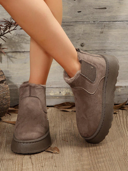 Vinterstövlar Dam Vattentåliga Chic Design för Kalla Vinterdagar-3