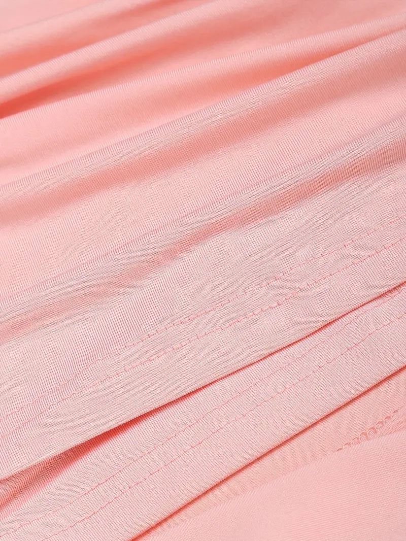 Dam Set Mönstrad Topp och Klänning Lätta Material Sommarkläder-5