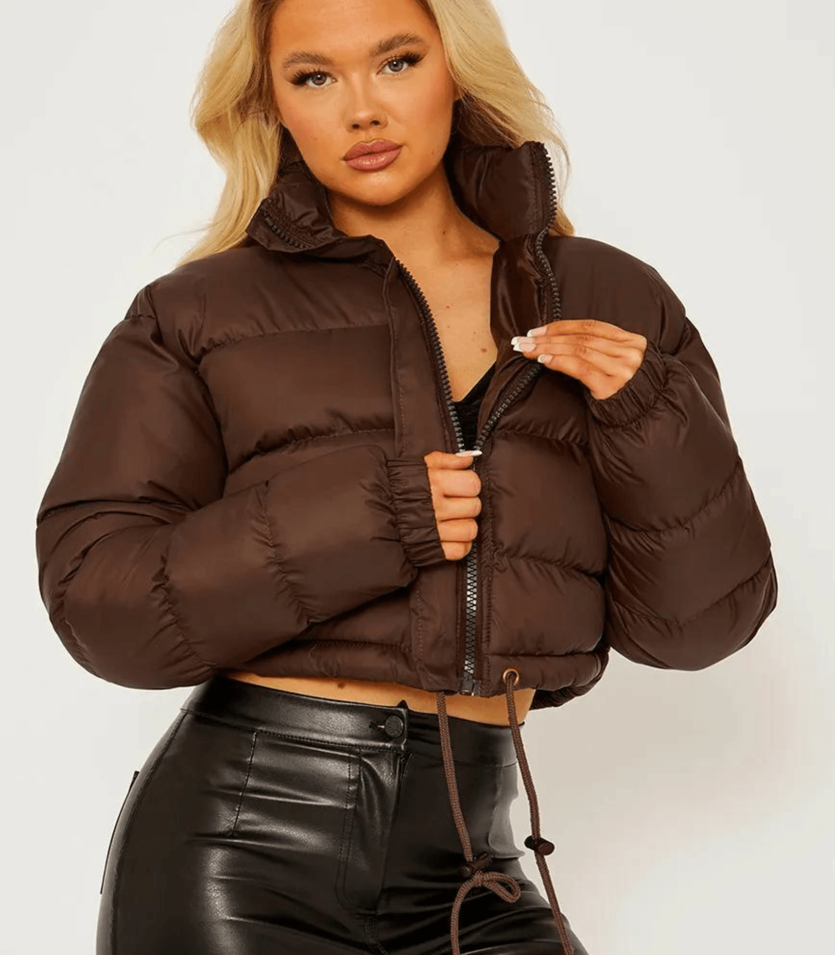 Damjacka Kort Buffertdesign med Justerbart Midjeband Polyester-2