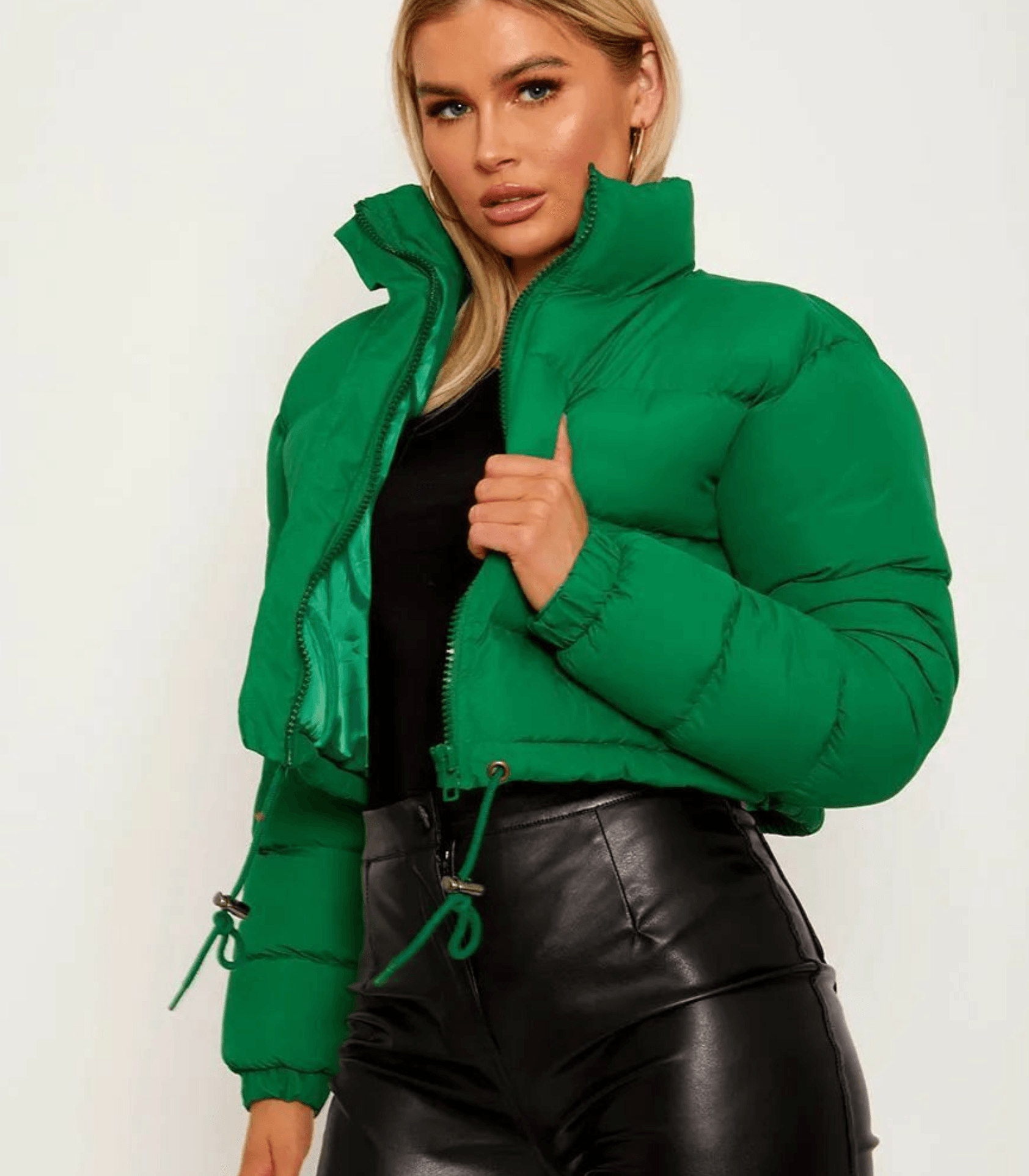 Damjacka Kort Buffertdesign med Justerbart Midjeband Polyester-5