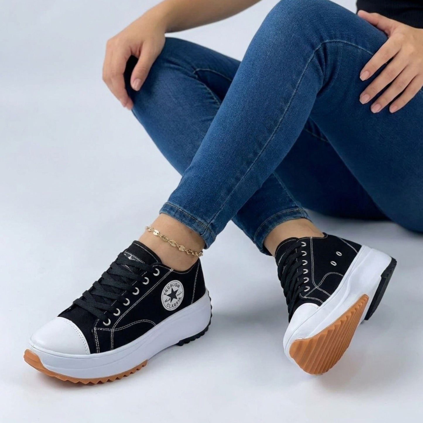 Kvinnors Sneakers Trendig Läder