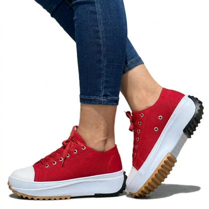 Kvinnors Sneakers Trendig Läder