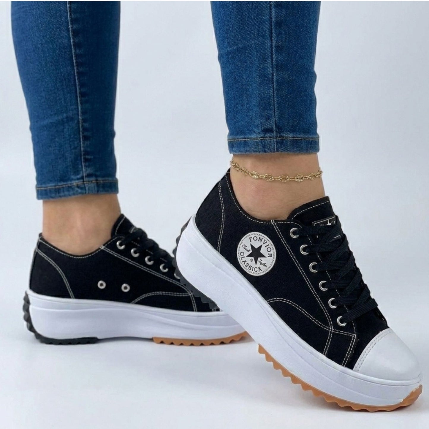 Kvinnors Sneakers Trendig Läder