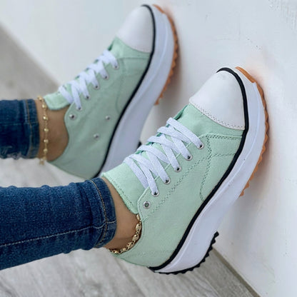 Kvinnors Sneakers Trendig Läder