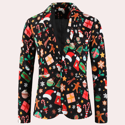 Dam Blazer Festlig Stil Mjuk Tyg Elegant Passform-1
