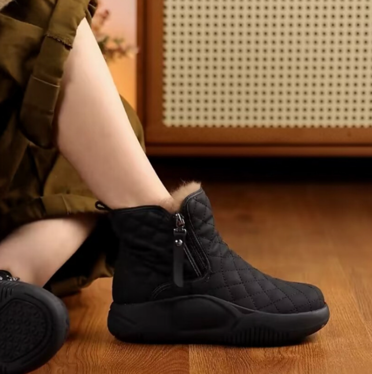 Dam Stövlar Plyschdesign Halkfri Sula Komfortabel och Elegant-1