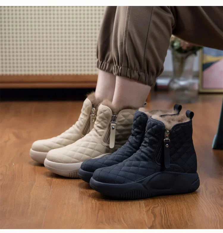 Dam Stövlar Plyschdesign Halkfri Sula Komfortabel och Elegant-2