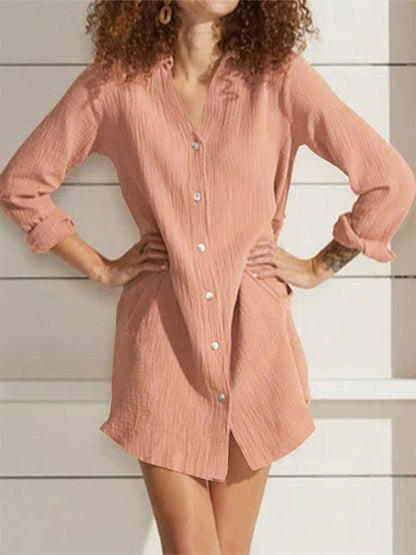 Variant image for Kvinna Mini Klänning Ruffle Polyester Med Fickor-10