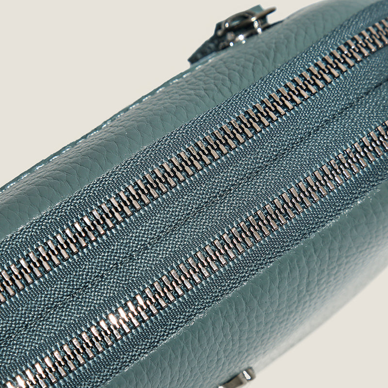 Dam Axelväska Riktigt Läder Justerbar Axelrem-4