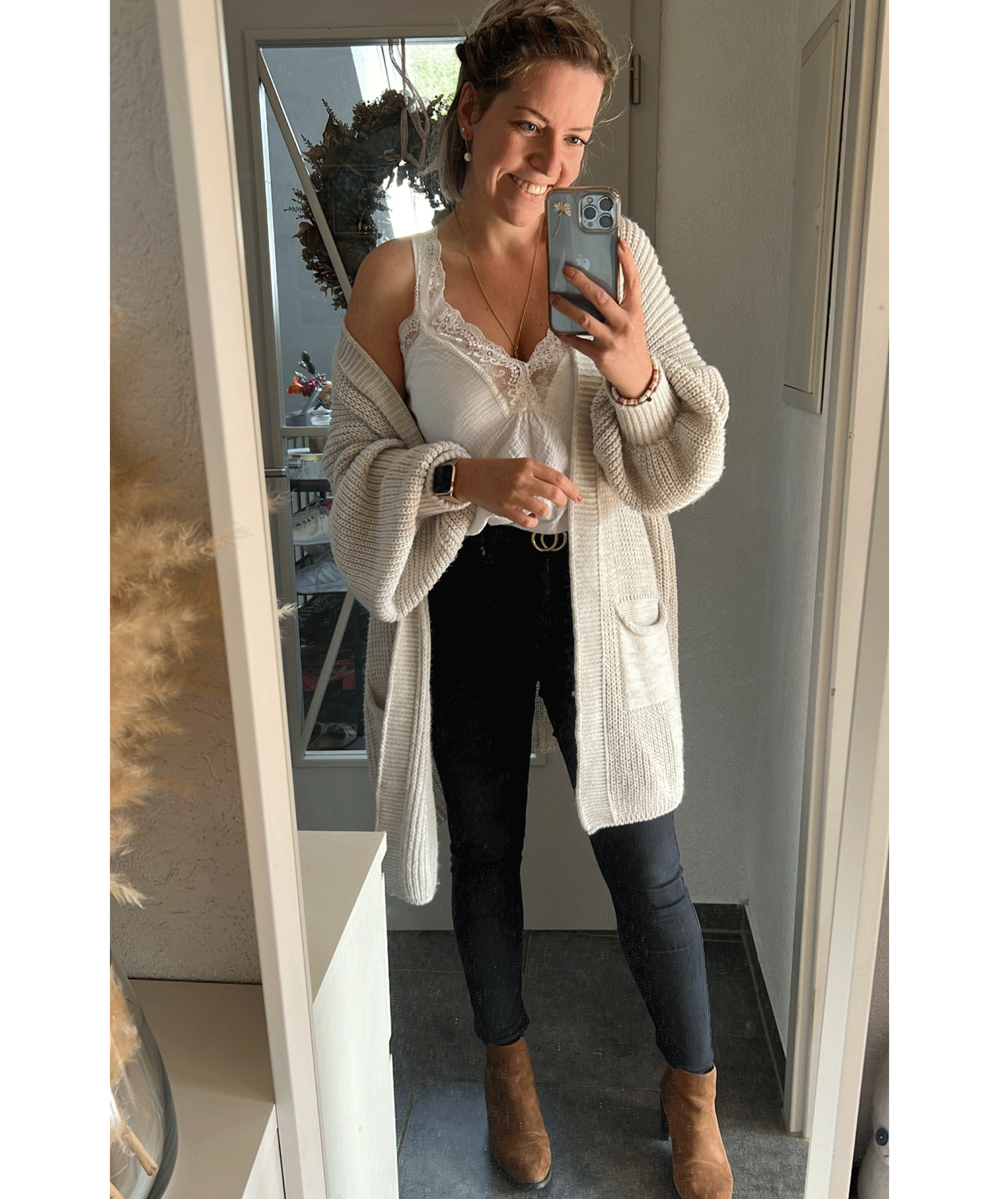 Dam Klänning Kort Mjuk Tygblandning-4