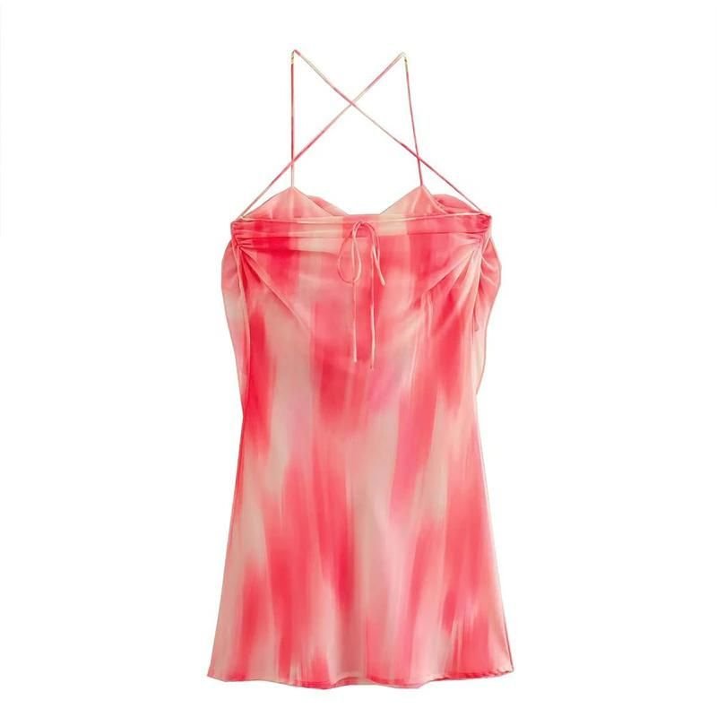 Kvinnors Klänning Blommönster Elegant Mjukt Tyg-4