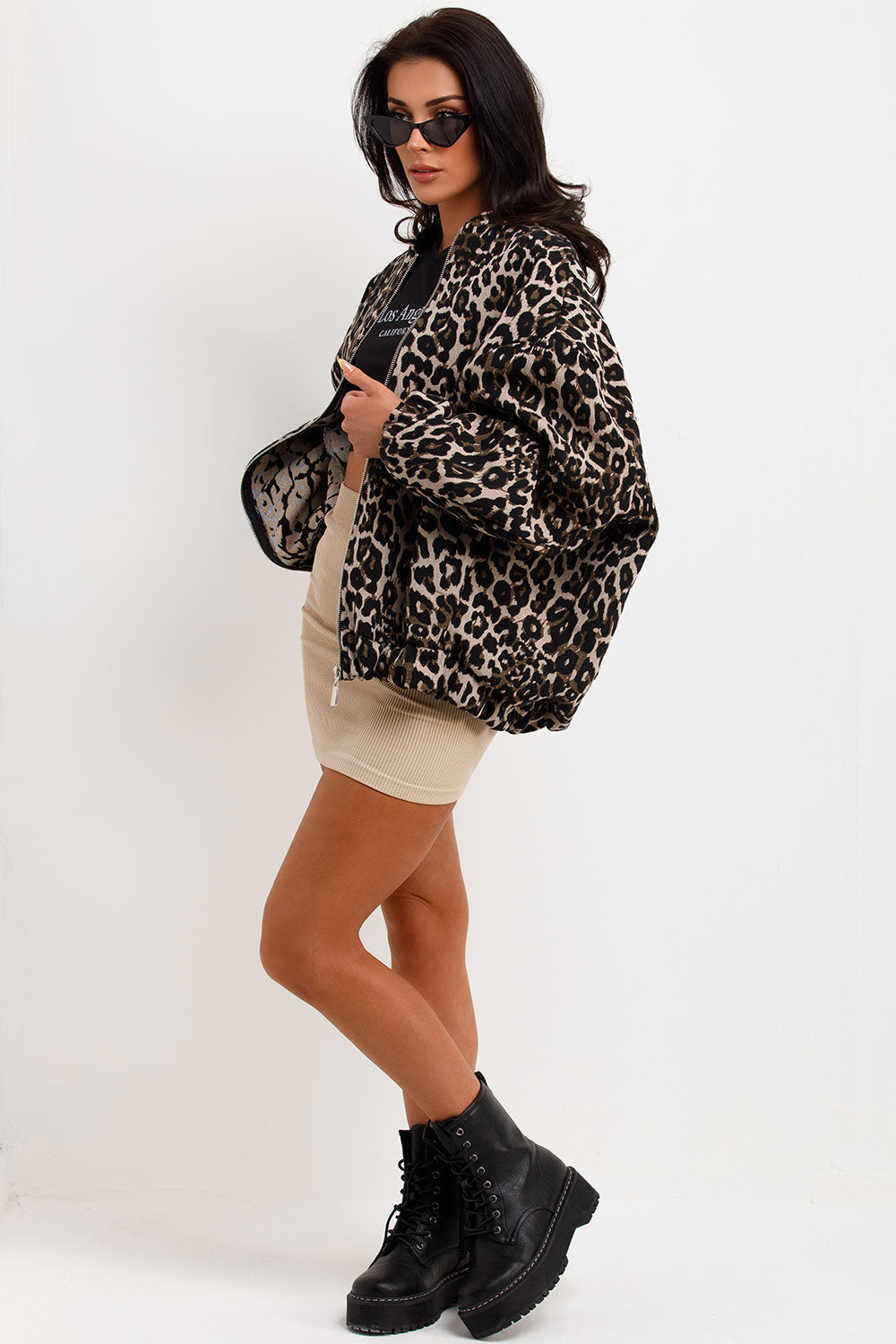 Damjacka Bomber i Retro Stil – Polyester Casual Jacka för Kvinnor med Långa Ärmar 4