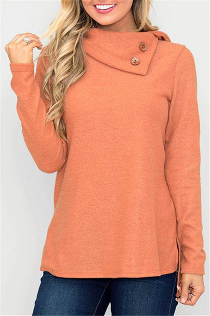 Stickad Dam Tröja Turtleneck Mjuk Polyester och Bomull-1